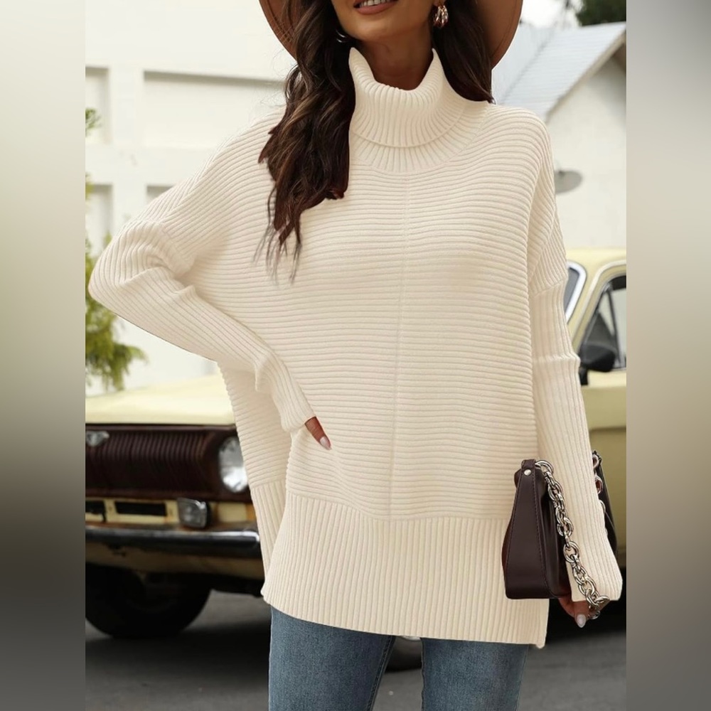 ๐ NWT ๐ - EFAN 2023 Fall Trendy Oversized Turtleneck Sweater - Picture 4 of 6